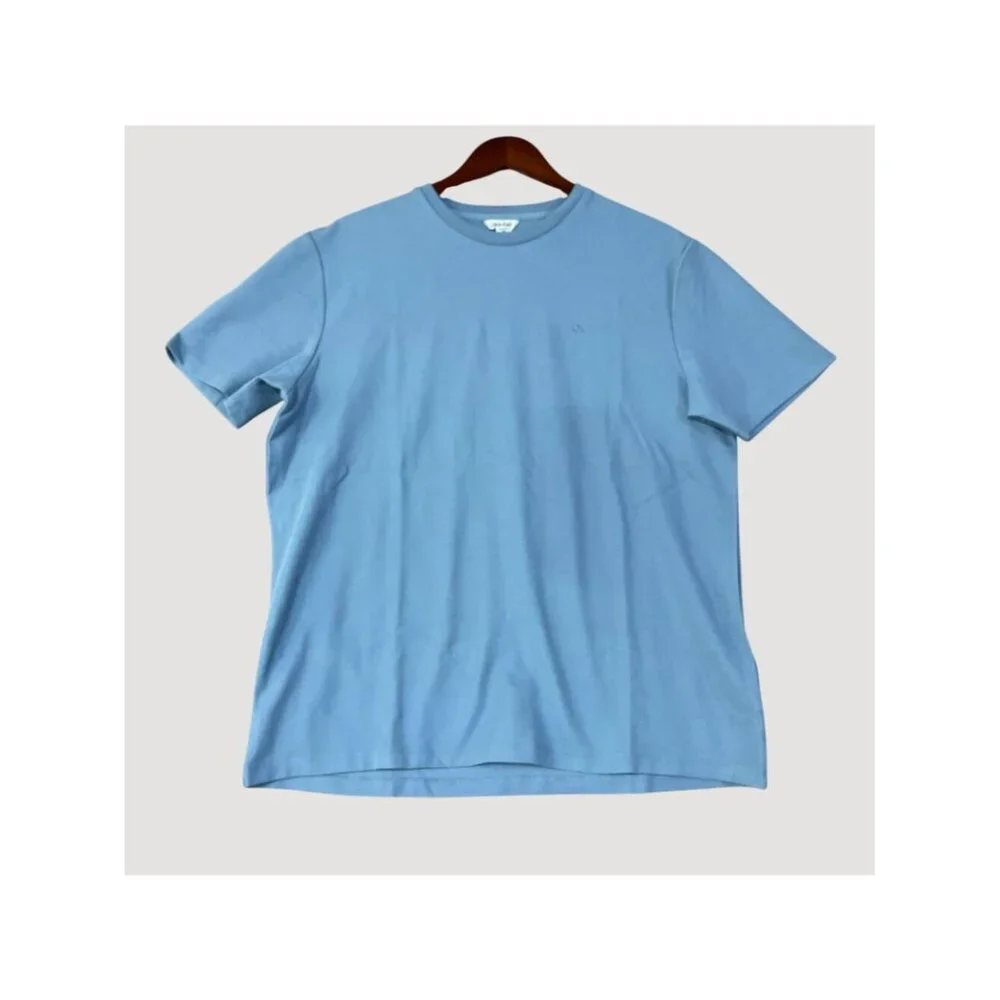NWT Calvin Klein Men's L Refined Knits Blue Crewneck T-Shirt
